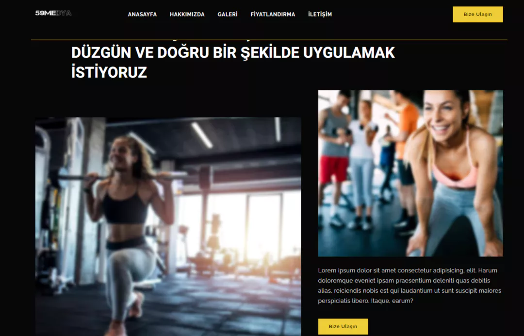 Kurumsal web sitesi - Fitness Web Sitesi - Spor Salonu Web Sitesi - Tekirdağ Sosyal Medya Ajansı 59 Medya